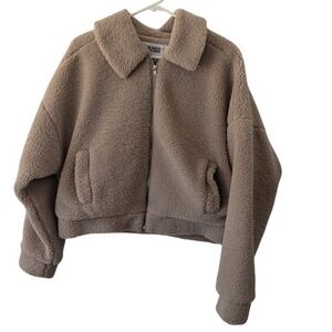 BB Dakota Steve Madden Teddy Bomber Jacket Faux Fur Cozy Warm XL